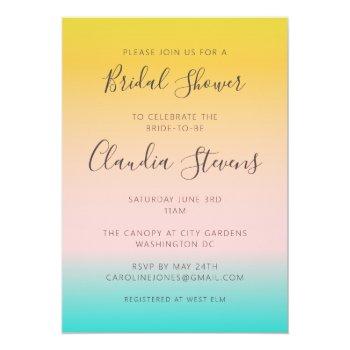 Summer Pastel Ombre Sunset Tropical Front View