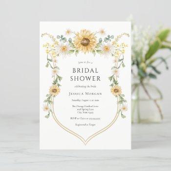 sunflower and daisy bridal shower invitation