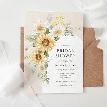 sunflower and daisy bridal shower invitation