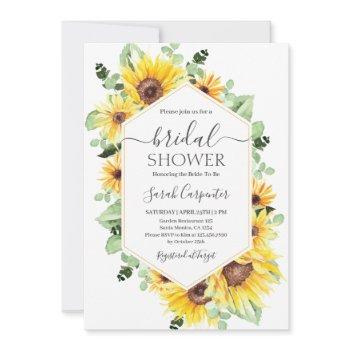 sunflower bridal shower invitation