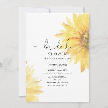 sunflower bridal shower invitation