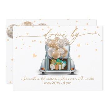 surprise drive through bridal shower parade 2 invitation