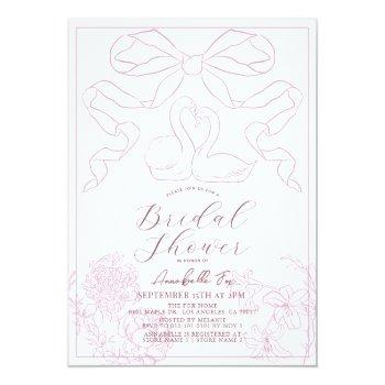 Swan Pink Toile De Jouy Front View