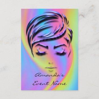 sweet 16th bridal shower holograph modern rainbow invitation