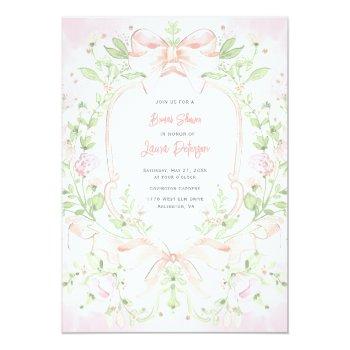 Sweet Crest W/ Blush Pink Bows Front View