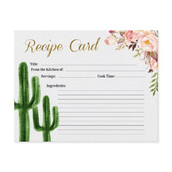 taco bout love bridal shower recipe card