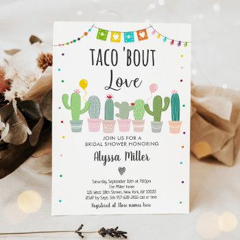 taco bout love fiesta cactus bridal shower invitation