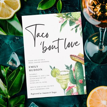 taco bout love mexican bridal shower invitation