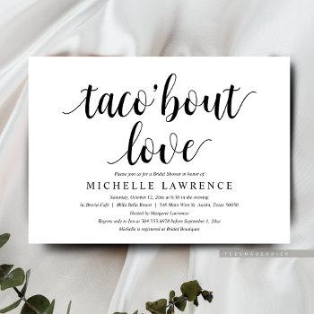 taco bout love, modern bridal shower invitation