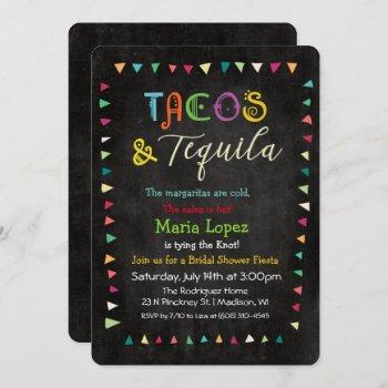 tacos and tequila bridal shower invitation