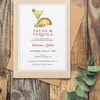 taco's & tequila couples shower  invitation