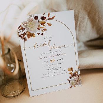 talia bohemian terracotta blush arch bridal shower invitation