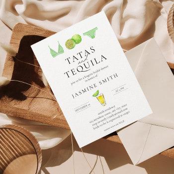 tatas & tequila lingerie bridal shower modern invitation