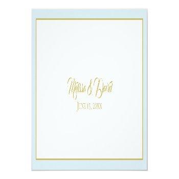 Teal Blue Bouquet Wedding Suite Thank You Escort Place Card Front View