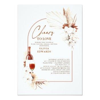 Terracotta Floral Boho Wine Tasting Front View