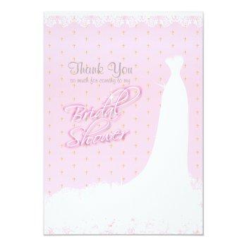 Thank You - Beautiful Pink Satin Religious Front View