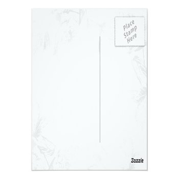 Thank You Bridesmaid Silver Teal Simple Floral Postcard Front View