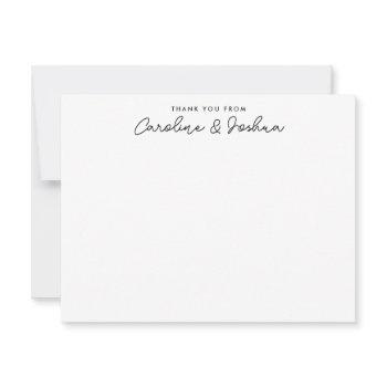 thank you couple newlywed name wedding stationery note card