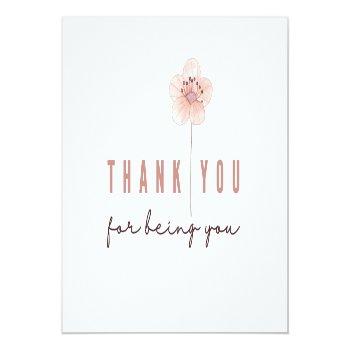 Thank You For Being You Folded Card Front View