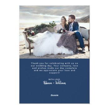 Thank You Wedding Real Foil Cards With Envelope Front View