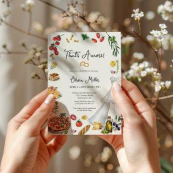 that's amore bridal shower italian style invitation