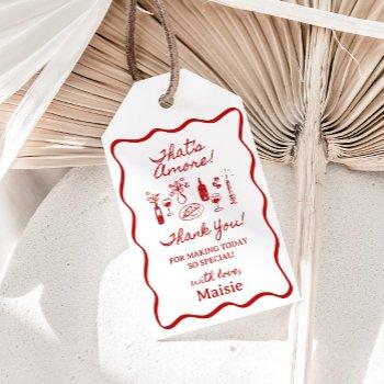 That's Amore French Inspired Bridal Shower Gift Ta Gift Tags Front View