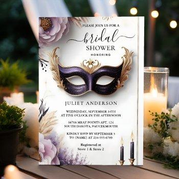 the dress code prom masquerade ball bridal shower invitation