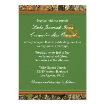 The Hunt Is Over Wedding Invitations Front View