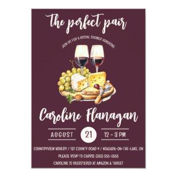 The Perfect Pair! Wine And Cheese Front View