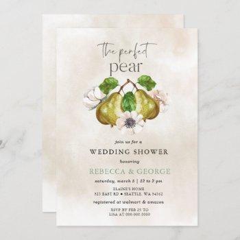 the perfect pear couple's wedding shower invitation