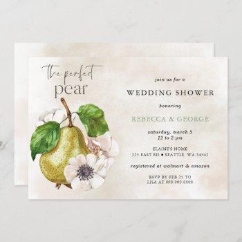 the perfect pear couple's wedding shower invitation