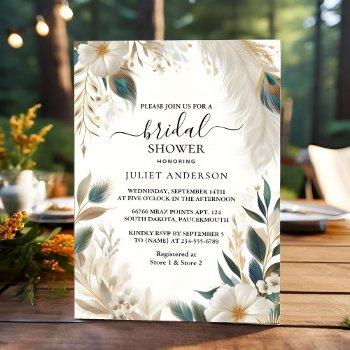 the rustic asian sky cloud peacock bridal shower invitation