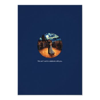 The Starry Night Theme Bridal Shower | Wedding Invitation Front View