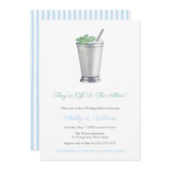 they're off to the altar horse race wedding shower invitation