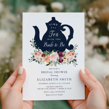 time for tea bridal shower invitation