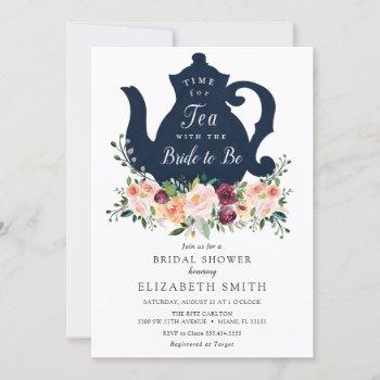 time for tea bridal shower invitation