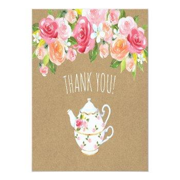 Time For Tea Bridal Shower Thank You Favor Classic Round Sticker Front View