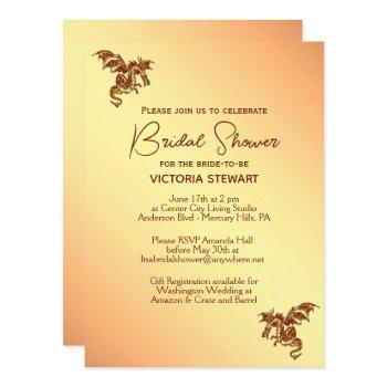 titian dragon fantasy bridal shower invitation