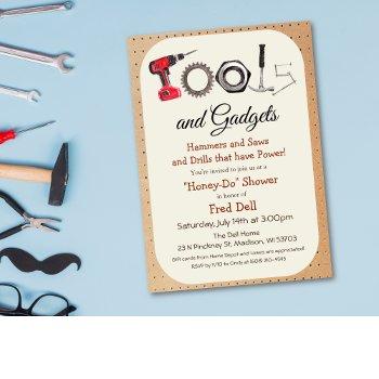 tools & gadgets honey do shower invitation