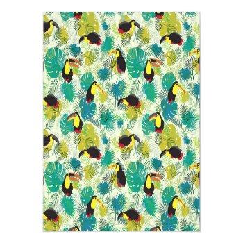 Toucans White Paper Plate Front View