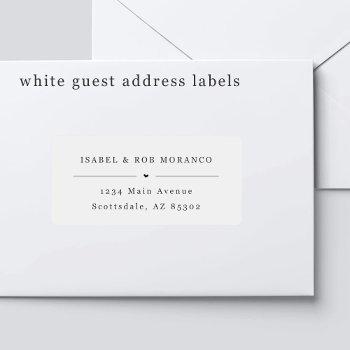 transparent wedding guest address labels