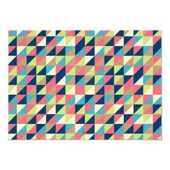 Trendy Aztec Triangles Couples Shower Party Invite Front View