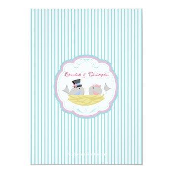 Trendy Love Birds Blue Front View