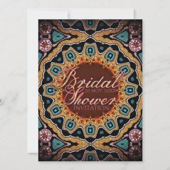 tribal rustic sparkle bridal shower invitations