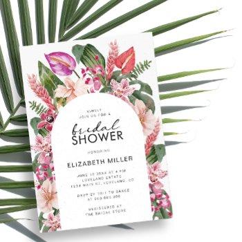 tropical bridal shower invitation