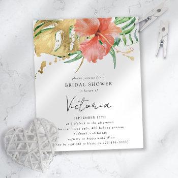tropical floral destination wedding bridal shower 