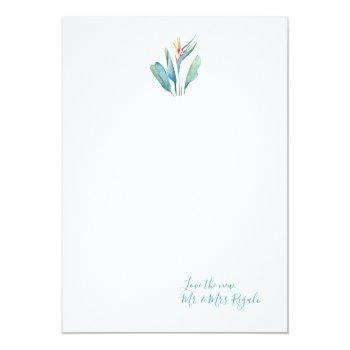 Tropical Floral Wedding Thank You Cards Front View