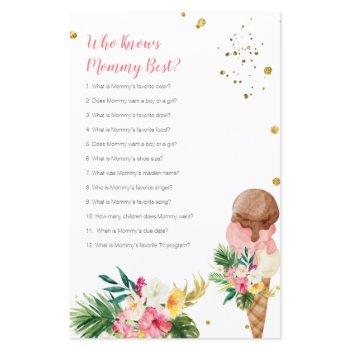 tropical ice cream who knows mommy best game