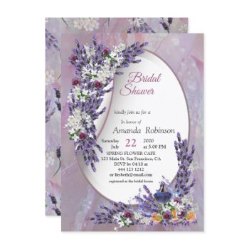 tuberose & lavender blooms invitation