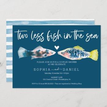 two less fish in the sea couples shower invitation